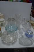 Cut Lead Crystal Vases etc.