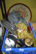 Crate of Decorative Items, Ornaments, Clown Figure