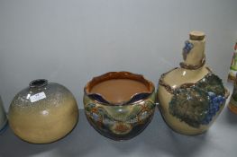 Studio Pottery Vase, plus Wine Flagon, and a Royal