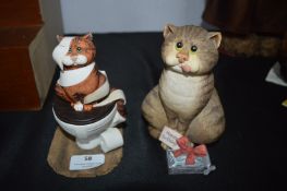 Two Border Fine Arts Comic and Curious Cats