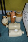 Stoneware Jars and Hot Water Bottles etc.