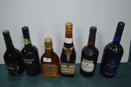 Six Bottles of Assorted Alcohol; Sherry, Port, Apr