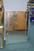 Large Beveled Edge Tiled Mirror
