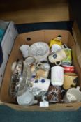 Box of Mugs and Pottery Items