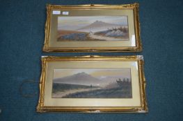 Pair of Gilt Framed Period Watercolours by Alfred