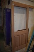 *Hardwood Panel Half Glass Door 33”x78”x1.75”