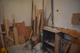 *3ft Stationery Cabinet and a Quantity of Soft and Hardwood Timbers