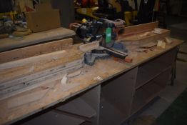 *Evolution 110v Crosscut Mitre Saw Mounted on Mobile Bench Unit