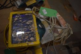 *Pair of Edge Banding Irons and a 110v Floodlamp