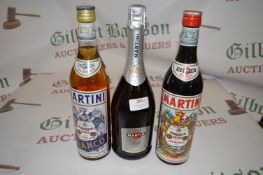 Three Vintage Bottles of Martini, Asti Rosso and B