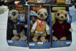 Three Meerkat Soft Toys