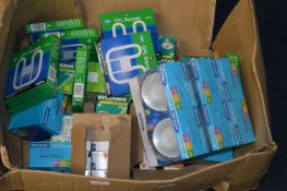 *Box of Assorted Lightbulbs Including CFL Square, Par 30H Reflector Lights, etc.