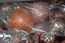 *Box of Gold and Red Christmas Baubles