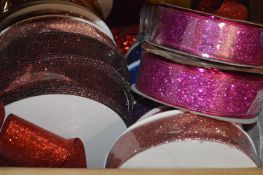 *Box of Mixed Decorative Glitter Ribbon