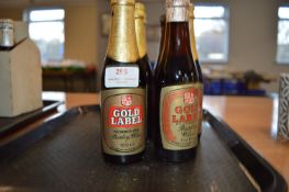 Six Vintage Bottles of Gold Label Barley Wine 180m