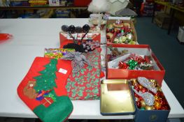 Christmas Decorations, Tablecloths, Stocking, Cand