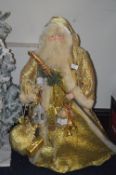 92cm Golden Santa