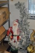 1m Santa with 1.4m Christmas Tree