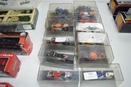 Thirteen Diecast Model Motorcycles