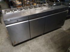 * 3 door prep top fridge