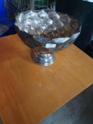 * dimpled metal fruit bowl