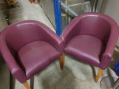 * 2 x purple tub chairs