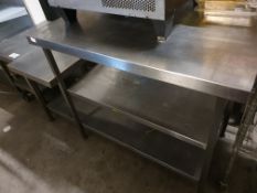* S/S table with undershelf and applience shelf - 1450w x 700d x 930h