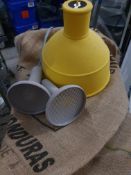 * 3 x pendant light fittings - rubber shades