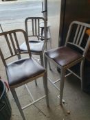 * 3 x lightweight metal frame stolls with brown pads