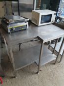 * S/S corner table 1200w x 800d x 920h