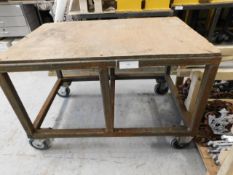 * Fabrication Wheeled Table