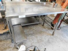 * S/S Wheeled Table with computer stand