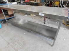 * S/S kitchen Worktable 2100x650mm