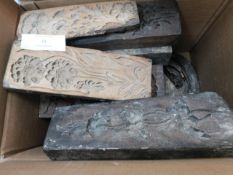 * Box of Wood Plaster Moulds