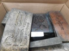 * Box of Wood Plaster Moulds
