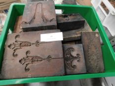 * Box of Wood Plaster Moulds