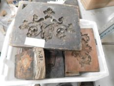 * Box of Wood Plaster Moulds