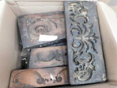 * Box of Wood Plaster Moulds