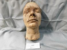 *Plaster face cast