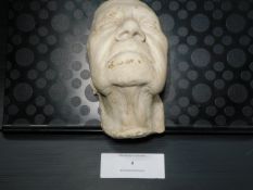 * Plaster Face Cast Marked 