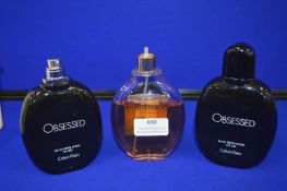 *Three Part Tester Bottles of Calvin Klein Obsesse