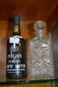 Vintage Pocas Port LBV 1978 and a Decanter