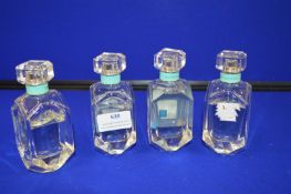 *Four Part Tester Bottles of Fragrances by Tiffany