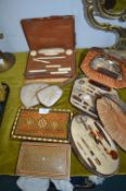 Vintage Hair Brush Set and Manicure Sets etc.