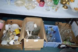 Four Boxes of Assorted Kitchen Items; Pyrex Dishes