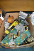 Box of Assorted Brass Door Furniture