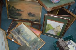 Framed Pictures, Prints, and Mirror