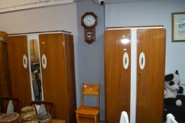 Two Retro 1960's Wardrobes by Albro