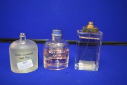 *Three Part Tester Bottles of Dolce & Gabbana Fragrances
