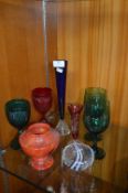 Collection of Coloured Glassware